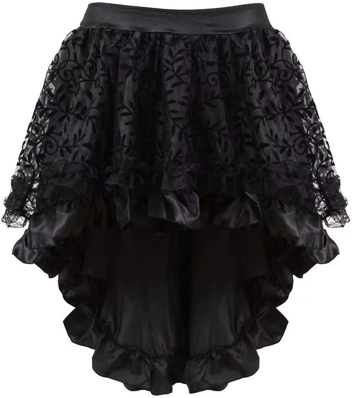 Jutrisujo korsett Corsagenkleid rock kleid corsage korsage schwarz damen vollbrust bustier gothic bu