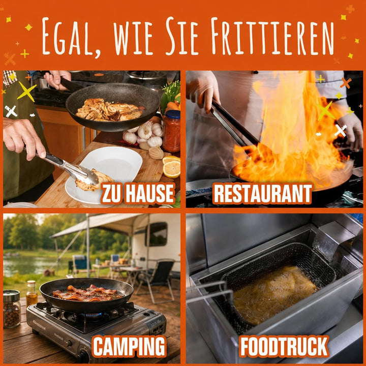 FryAway Super Fry Speiseöl-Verfestigungspulver, 100% pflanzlich, Altöl-Entsorgung, verfestigt bis zu