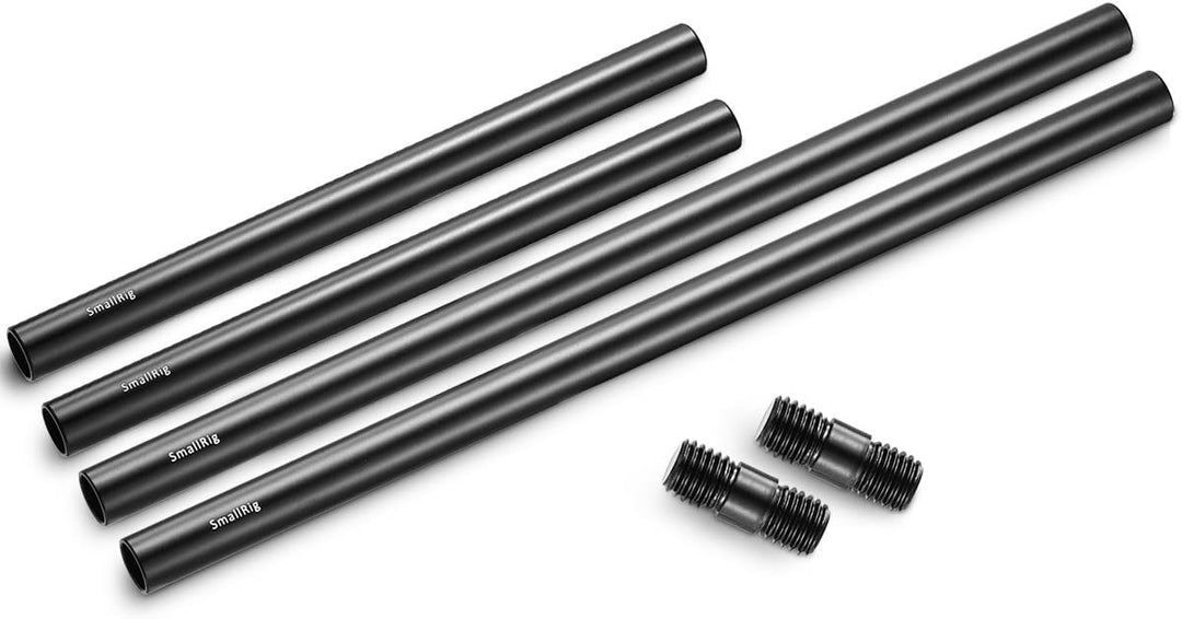 SmallRig 15mm Rod Pack, 15mm Rohr mit M12 Gewinde Stangenkappenverbindern, Aluminiumlegierungs Stang