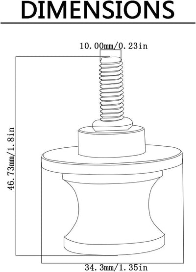 M10 Schwingenschutz Schwingenadapter Ständer Bobbins Spool Racingadapter Ständeraufnahme für Duke 12