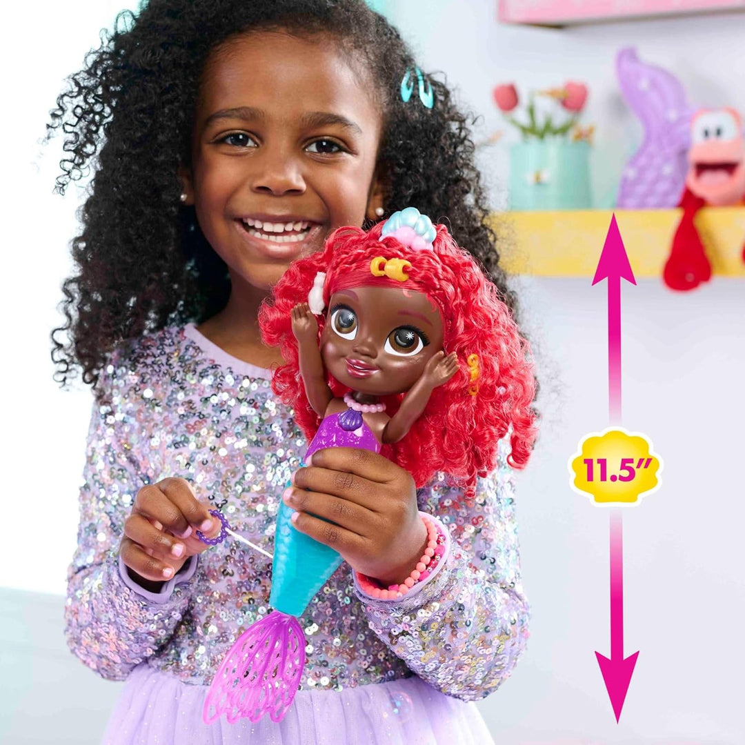 Just Play Disney Junior Arielle Meerjungfrau Spielfigur mit Seifenblaseneffekt und Soundfunktion, 8-