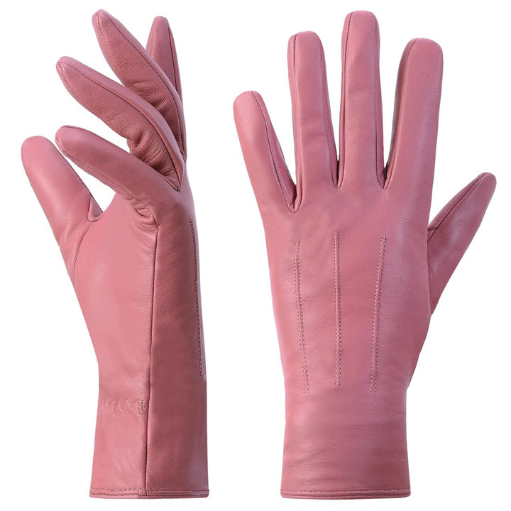 Harssidanzar Damen Lederhandschuhe Winter Warmes Kaschmirfutter Touchscreen Vintage Finished GL017EU