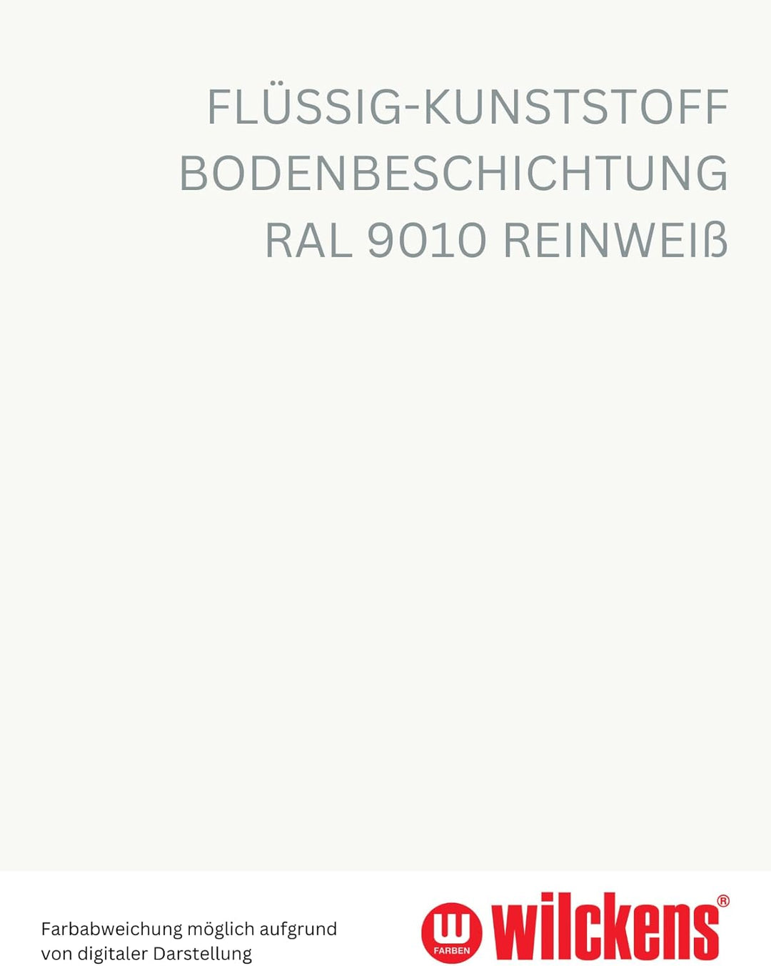 Wilckens Flüssig-Kunststoff Bodenbeschichtung LF, 5 l, RAL 9010 Reinweiss 5 l (1er Pack) RAL 9010 Re