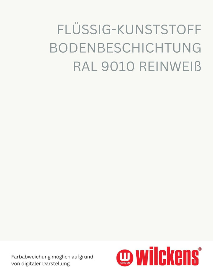 Wilckens Flüssig-Kunststoff Bodenbeschichtung LF, 5 l, RAL 9010 Reinweiss 5 l (1er Pack) RAL 9010 Re