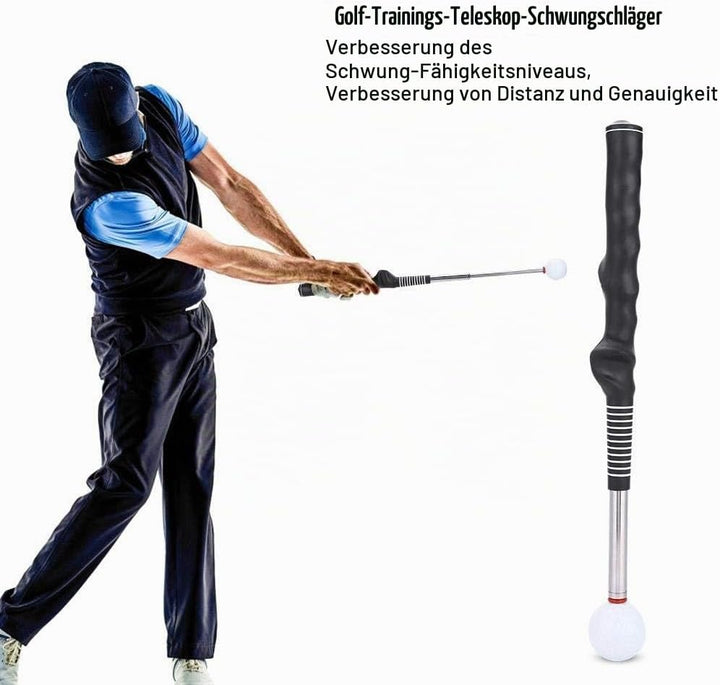 Golfschwungtrainer, Teleskop Golfschläger Metall Teleskop Golf Tempo Trainer zum Aufwärmen von Train