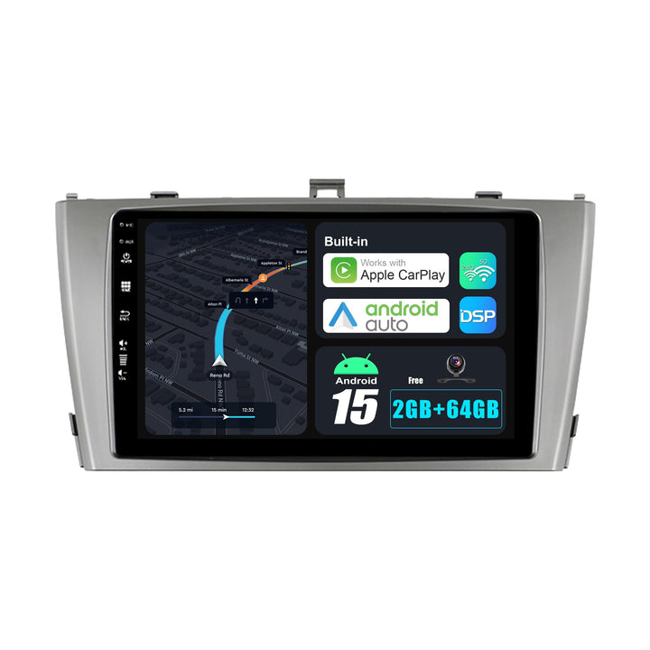 Android 15 IPS Autoradio Passt für Toyota Avensis (2009-2015) - Eingebautes CarPlay Android Auto - K