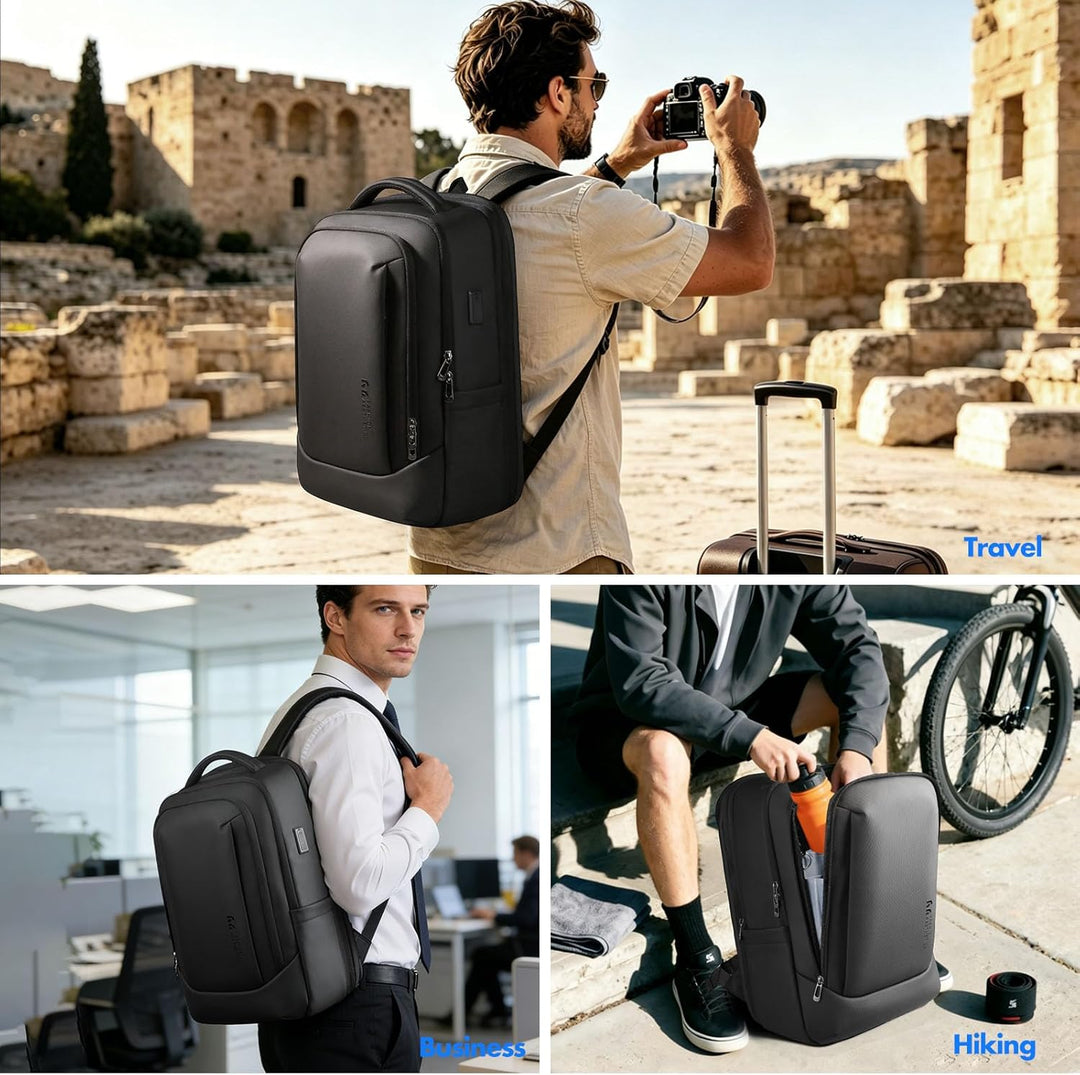 hk Business Laptop Rucksack Herren 16 Zoll Erweiterbarer 28L-40L Reiserucksack mit USB Ladeanschluss