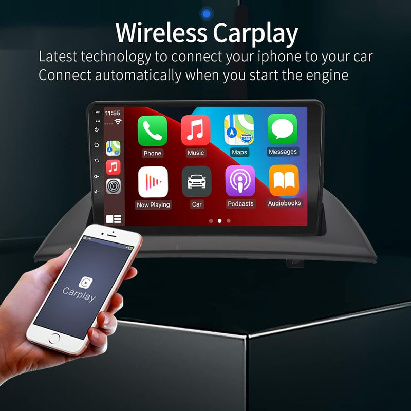 EZoneTronics Android 10.1 Autoradio Stereo für BMW X3 E83 2004-2010 9 Zoll Touchscreen High Definiti
