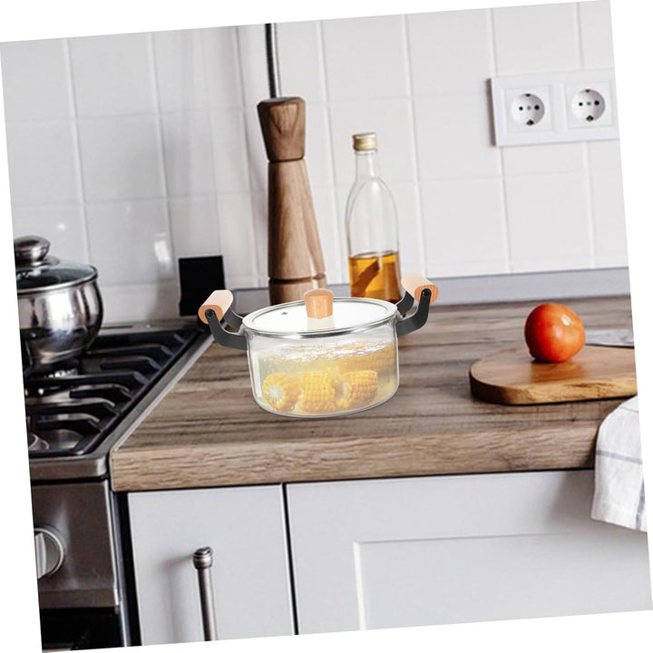 BESPORTBLE Glas- Kochtopf mit Deckel 2 5 L Hitzebeständiger Glas- Kochtopf Glas- Kochgeschirr- Set K