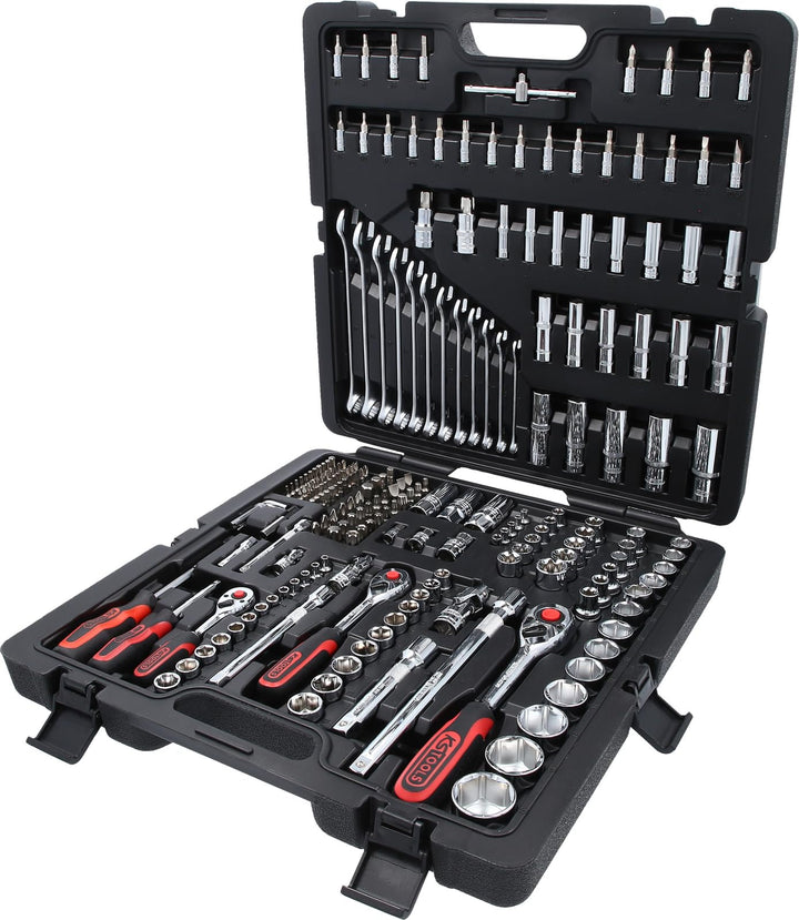 KS Tools 918.0216 1/4"+3/8"+1/2" CHROMEplus Steckschlüssel-Satz, 216-tlg 216-tlg. Hochglanz verchrom
