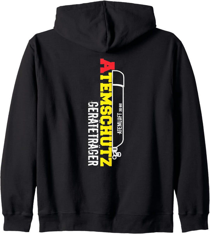 Feuerwehr - Atemschutzgeräteträger Front und Rückseitendruck Kapuzenjacke