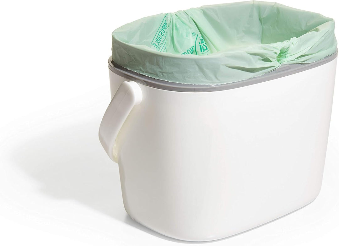 OXO Good Grips Komposteimer weiss – geruchsdichter Biomülleimer für die Küche – 6,6 l Weiss 6.6L, We