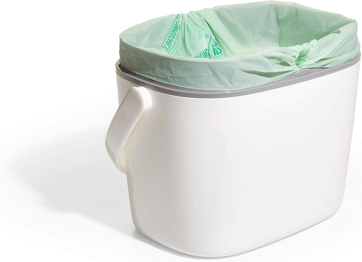 OXO Good Grips Komposteimer weiss – geruchsdichter Biomülleimer für die Küche – 6,6 l Weiss 6.6L, We