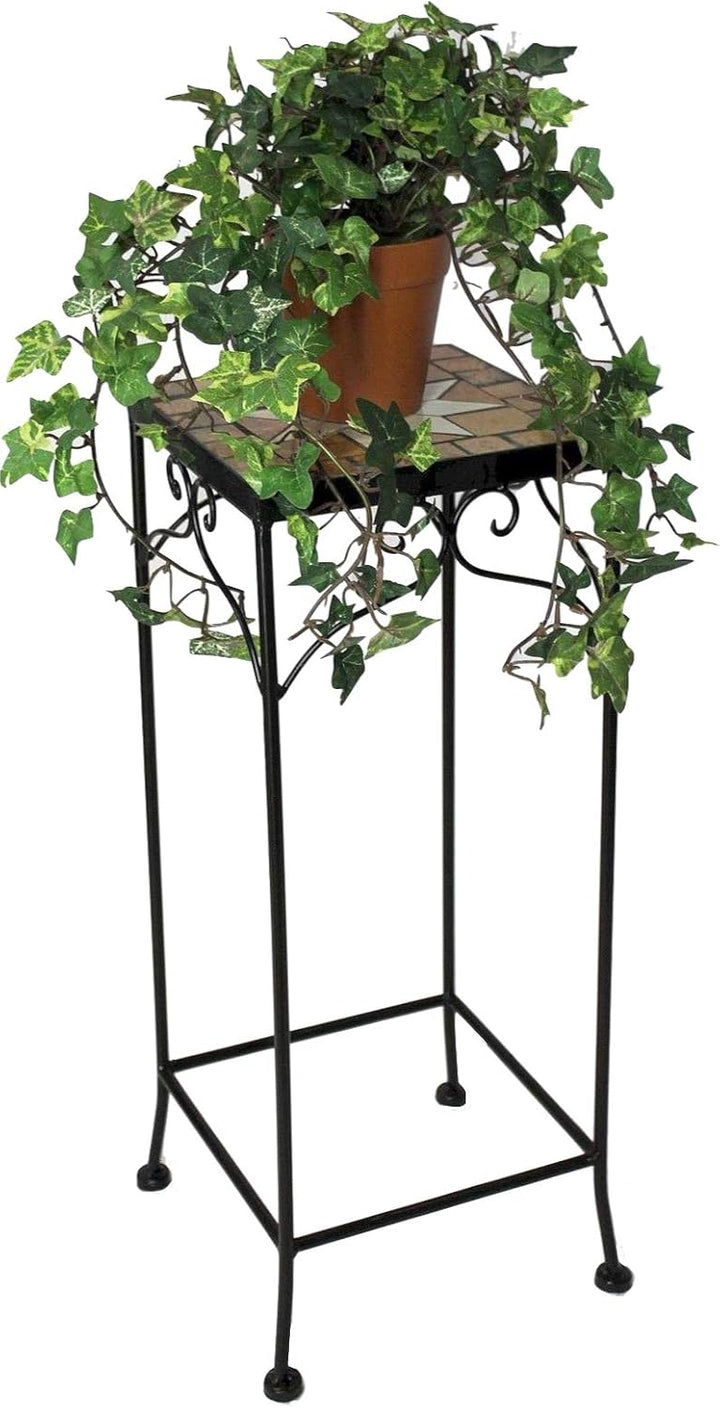 DanDiBo Blumenhocker Mosaik Eckig 3er Set 46, 54, 62 cm Blumenständer 12012 Beistelltisch Pflanzenst