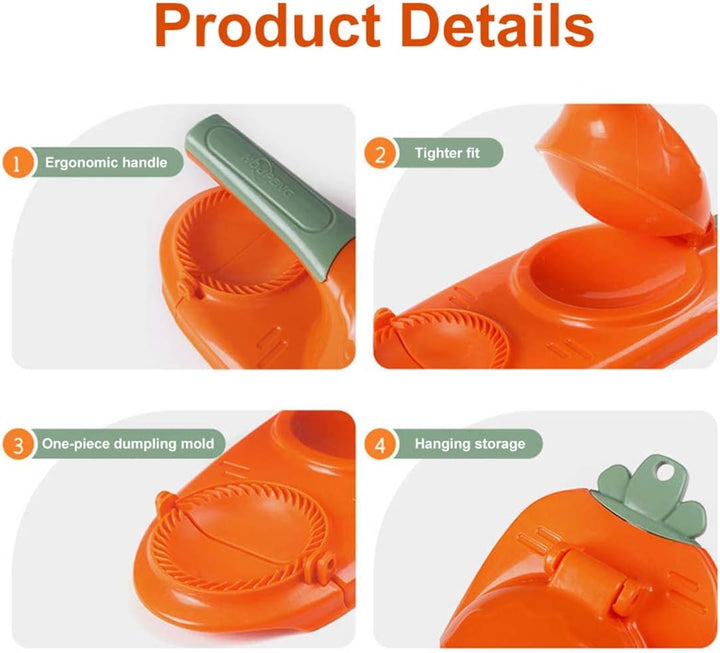 2-in-1 Dumpling Maker, Manual Dough Press, Dumpling Skin Shape, Dumpling Maker, Automatic Dumpling M