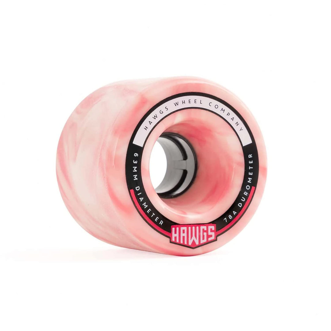 LANDYACHTZ Chubby and Fatty Hawgs Wheels 60mm/63mm 78a [Multiple Colors] Pink/Weiss 63mm - Fatty Haw