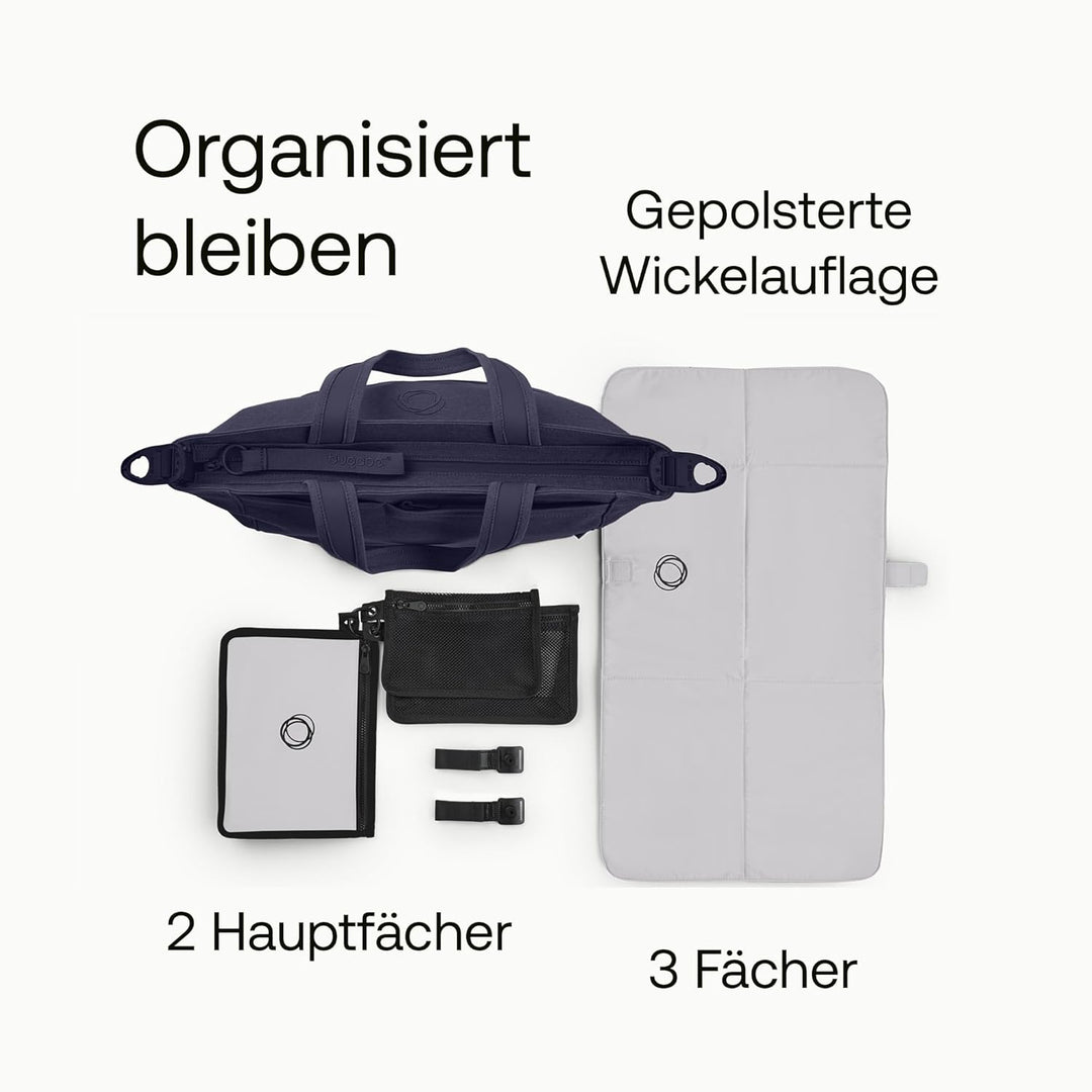 Bugaboo Wickeltasche, Windeltasche mit leicht zugänglichen Fächern, isoliertem Flaschenhalter, Wicke