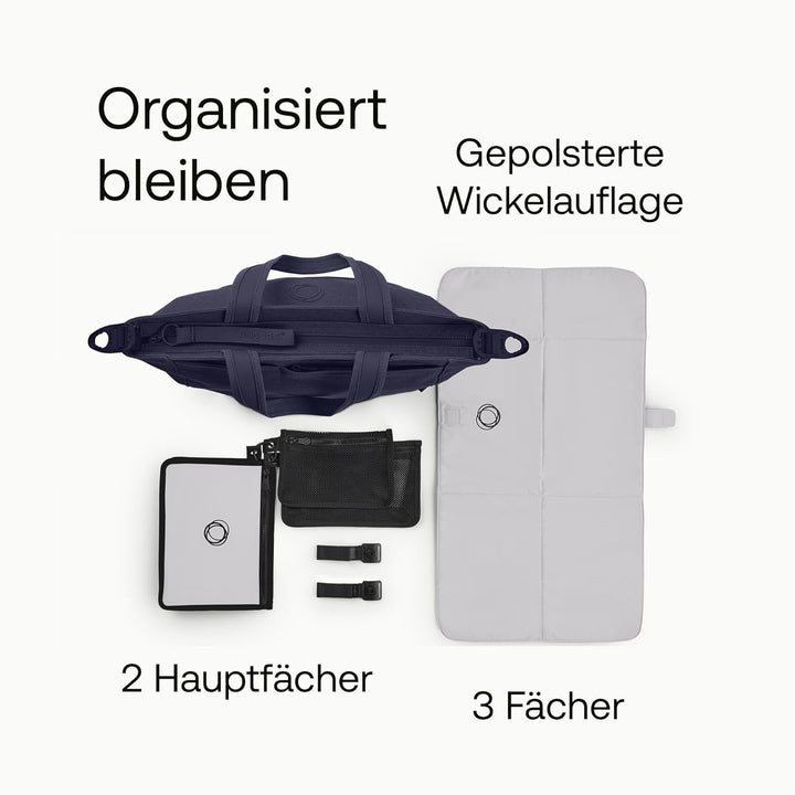 Bugaboo Wickeltasche, Windeltasche mit leicht zugänglichen Fächern, isoliertem Flaschenhalter, Wicke