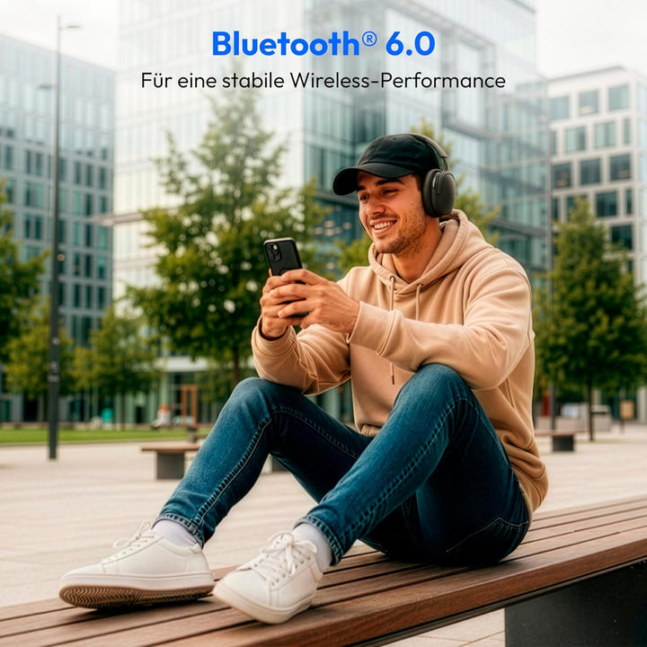 MEDION Over Ear Kopfhörer HX-1 Pro (kabellos, Hybrid Active Noise Cancelling ANC, Bluetooth 6.0, Wir