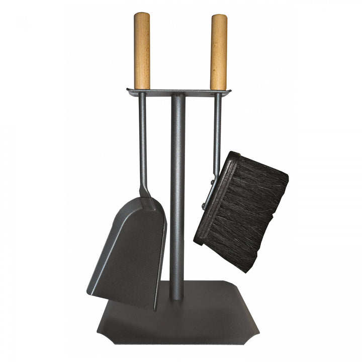 raik 21.02.376.2 Kaminbesteck 2-teilig, anthrazit beschichtet, 39cm