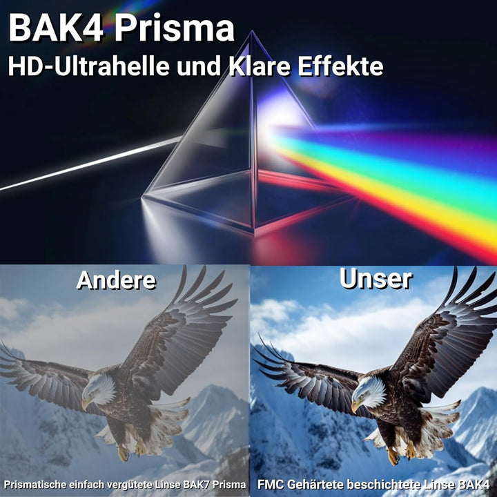Ferngläser,Ferngläser für Erwachsene,Fernglas Erwachsene,Mit BAK4-Diamantlinse und FMC-Linse,Ideal f