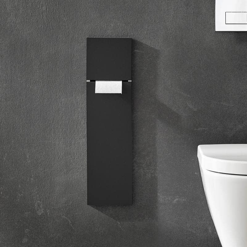 Emco ASIS Pure Unterputz-Schrankmodul für Klobürstengarnitur, Badezimmerschrank mit Toilettenpapierh
