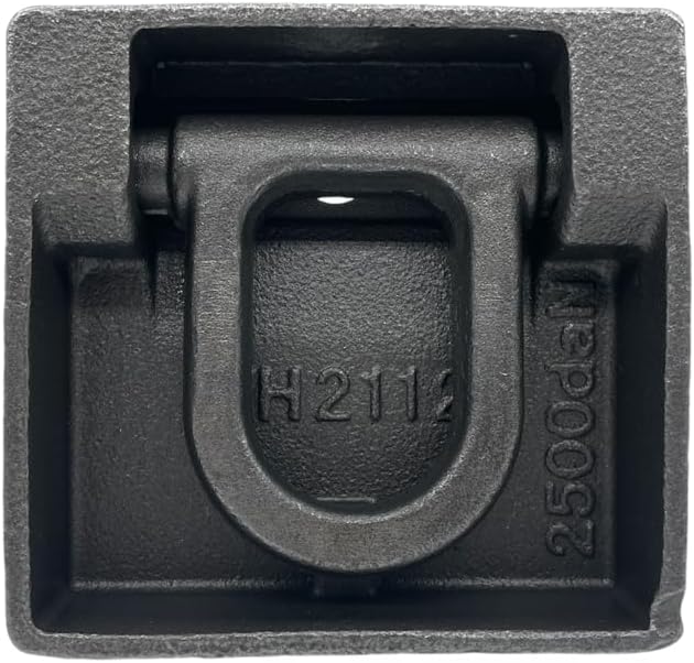 Zurrmulde eckig, 95x90 mm Belastbarkeit: 2.500 daN, Stahl roh, klappbar | Ladungssicherung I Set (2)