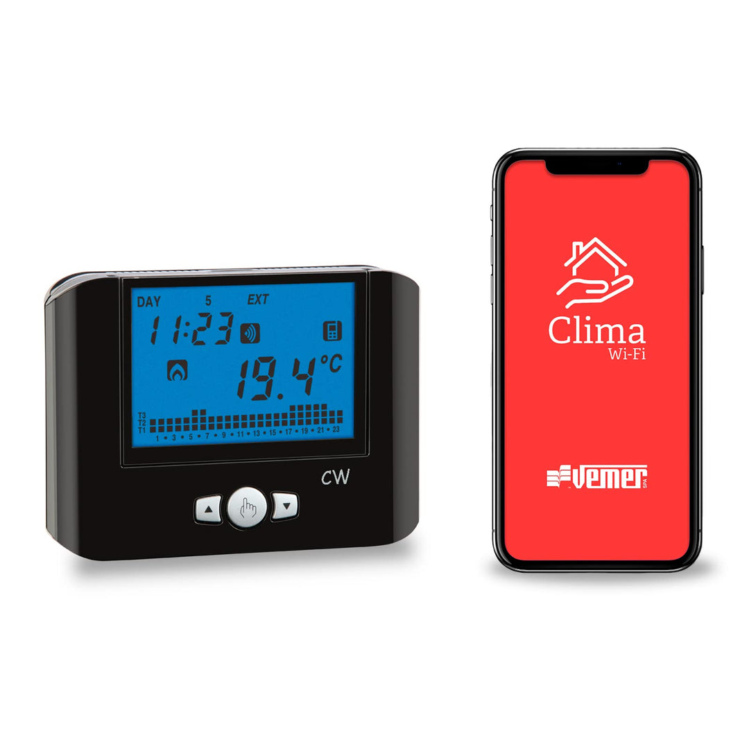 VEMER VE787200 CW - Smart WiFi Thermostat, Digital Heizungsthermostat, WLAN Raumthermostat Digitaler