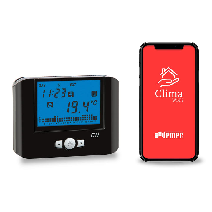 VEMER VE787200 CW - Smart WiFi Thermostat, Digital Heizungsthermostat, WLAN Raumthermostat Digitaler