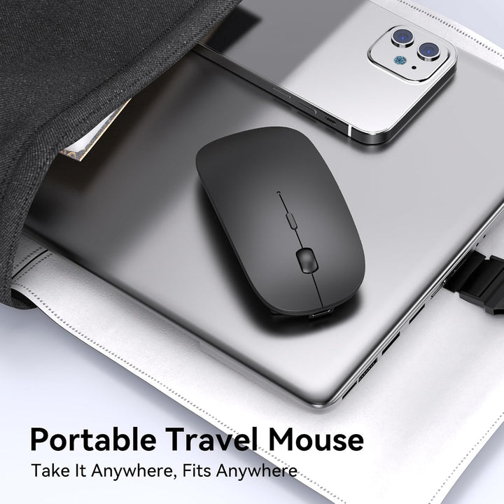 RaceGT Maus Kabellos USB-C & USB-A, Mouse Aufladbar 2,4GHz Leise klick Beidhändig 3 Adjustable DPI L