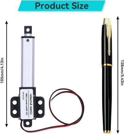 50 mm Linearaktuator, 12 V DC Mini Electric Linear Actuator Motor Interner Endschalter für die Autom