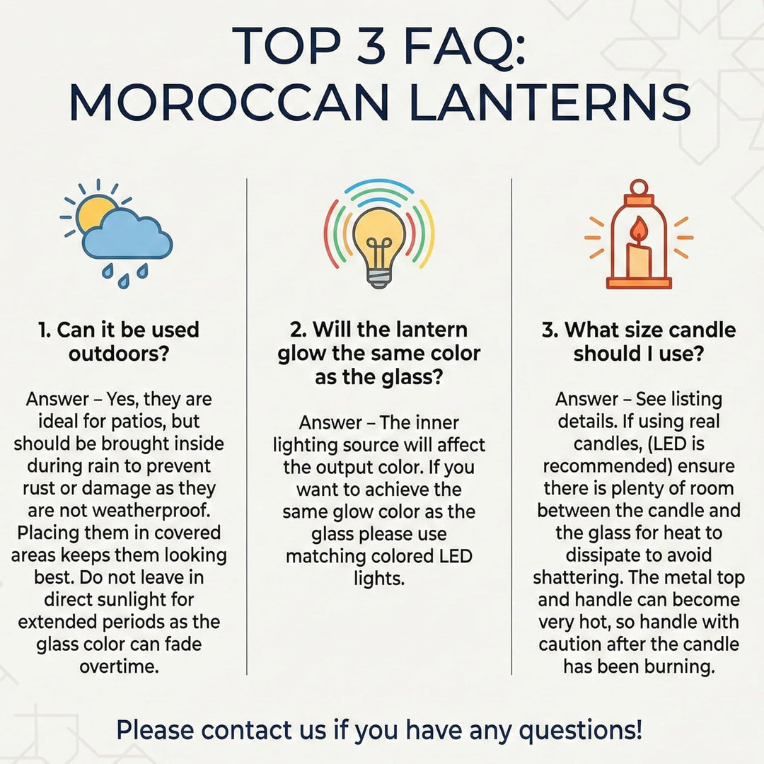 Vela Lanterns Marokkanische Lampenlaterne, dekorativer Kerzenhalter für Innen- und Aussenbereich, He