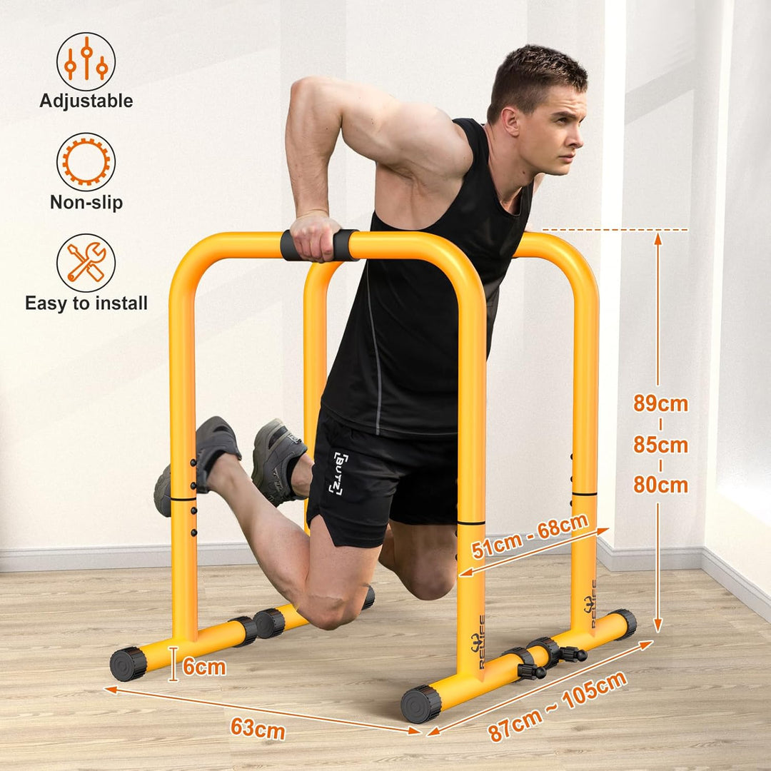 RELIFE REBUILD YOUR LIFE Dip Station Dip Bar Barren Parallettes Push Up Dip-Ständer Einstellbar Eins