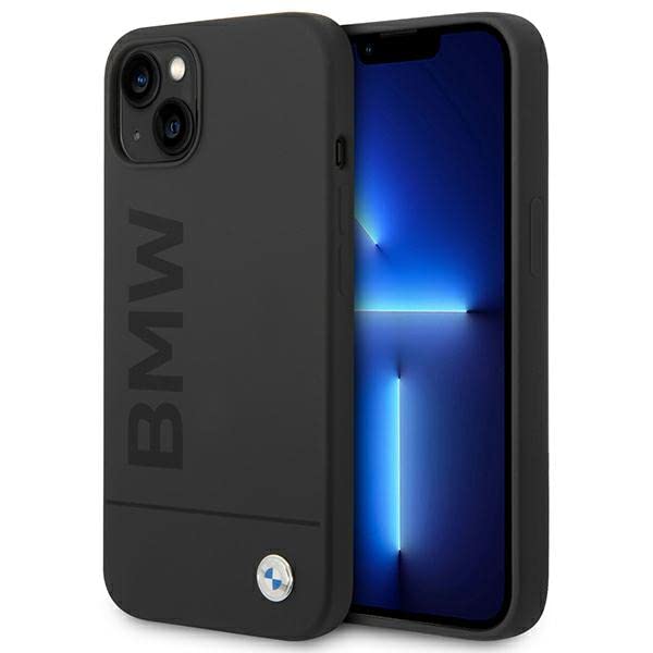 BMW BMHMP14MSLBLBK hülle für 14 Plus 6,7" schwarz/Black hardcase Silicone Signature Logo