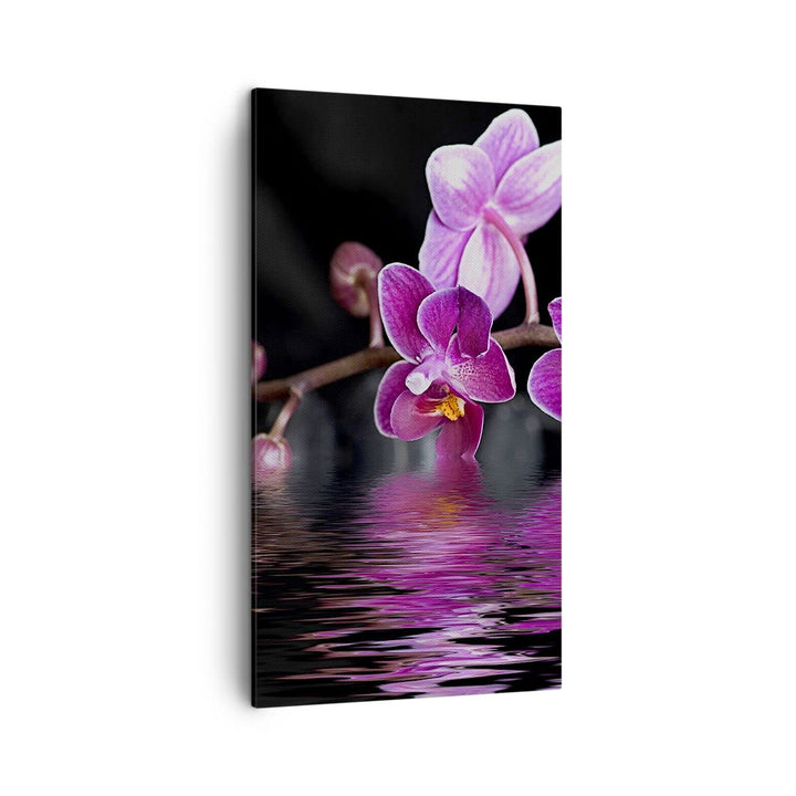 Bilder auf Leinwand Asien exotisch orchidee blume Leinwandbild mit Rahmen 45x80cm Wandbilder Dekorat