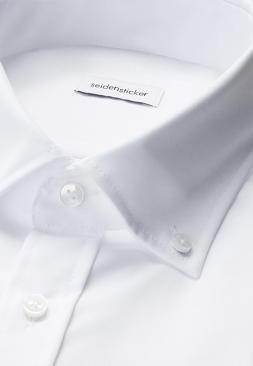Seidensticker Herren Regular Bügelfrei Button-down Langarm Businesshemd 38 Weiss (White 000), 38 Wei