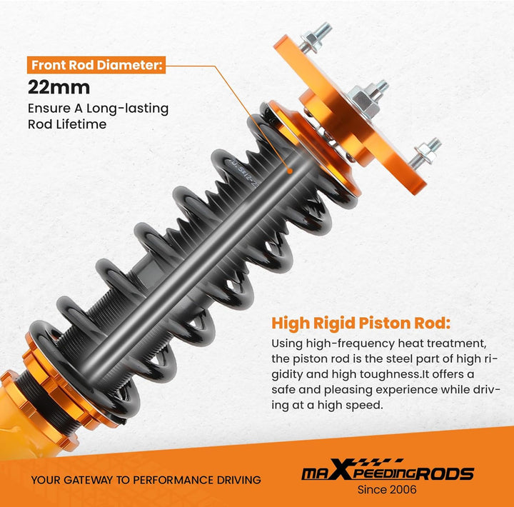 maXpeedingrods Gewindefahrwerk Fahrwerk für E90 E100 E110 AE92 AE101 AE111 1988-1999 Golden