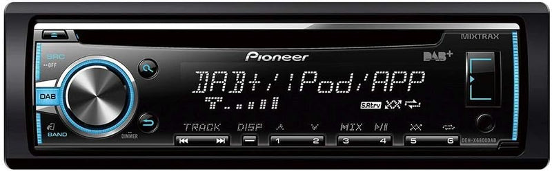 Pioneer DEH-X6800DABAN Schwarz 200 W – Multimedia Receiver fürs Auto (schwarz, 1 DIN, 200 W, CD, CD-