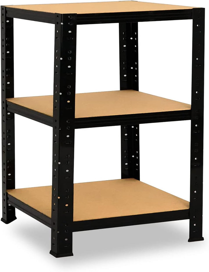 shelfplaza® 90x23x23cm Black Schwerlastregal schwarz/Metallregal schwarz 3 Böden à 175kg Tragkraft/L
