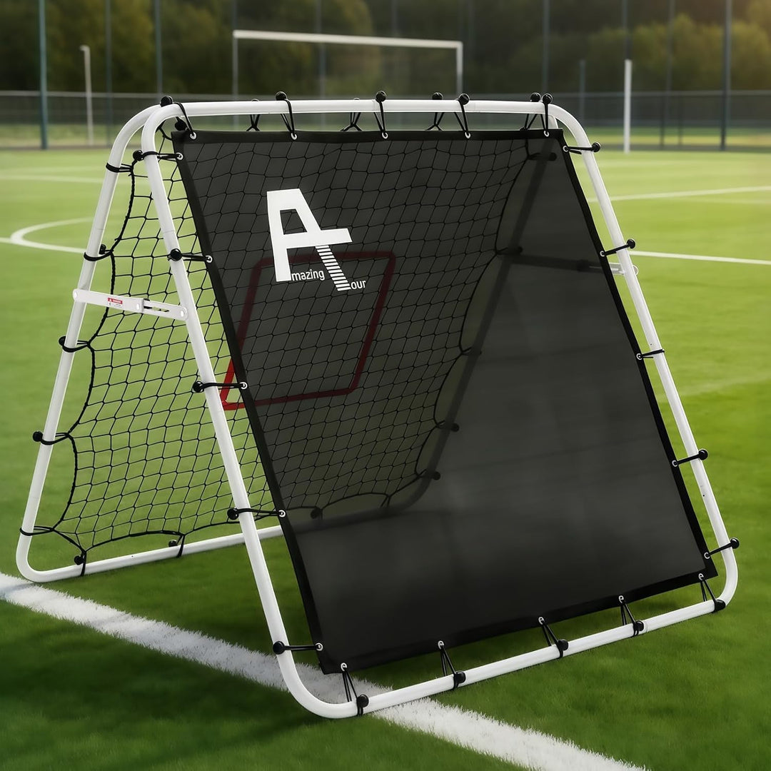 Doppelseitige Rebounder Net Fussball Training Ausrüstung, 100/120/180cm, Fussball Tor Kickback Ziel