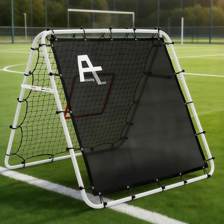 Doppelseitige Rebounder Net Fussball Training Ausrüstung, 100/120/180cm, Fussball Tor Kickback Ziel