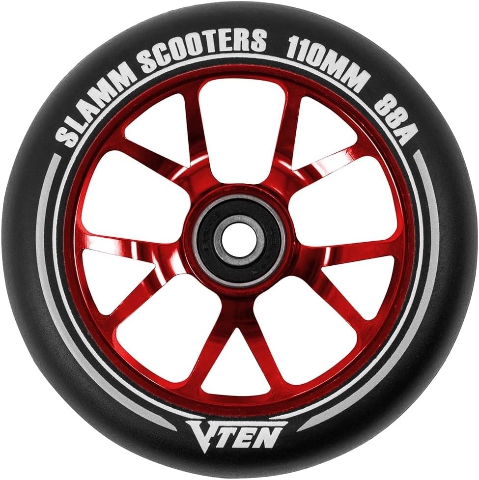 Slamm Scooters V-Ten II Räder, Unisex, Erwachsene, Unisex, SL582 110 mm Rot, 110 mm Rot