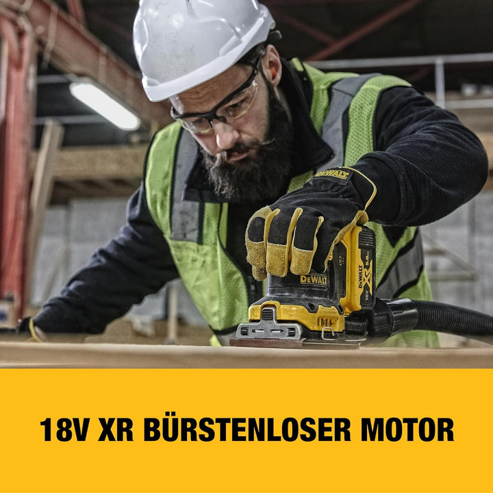 Dewalt 18 Volt Akku-Vibrationsschleifer DCW200NT (bürstenloser Motor, elektronische Drehzahlregulier