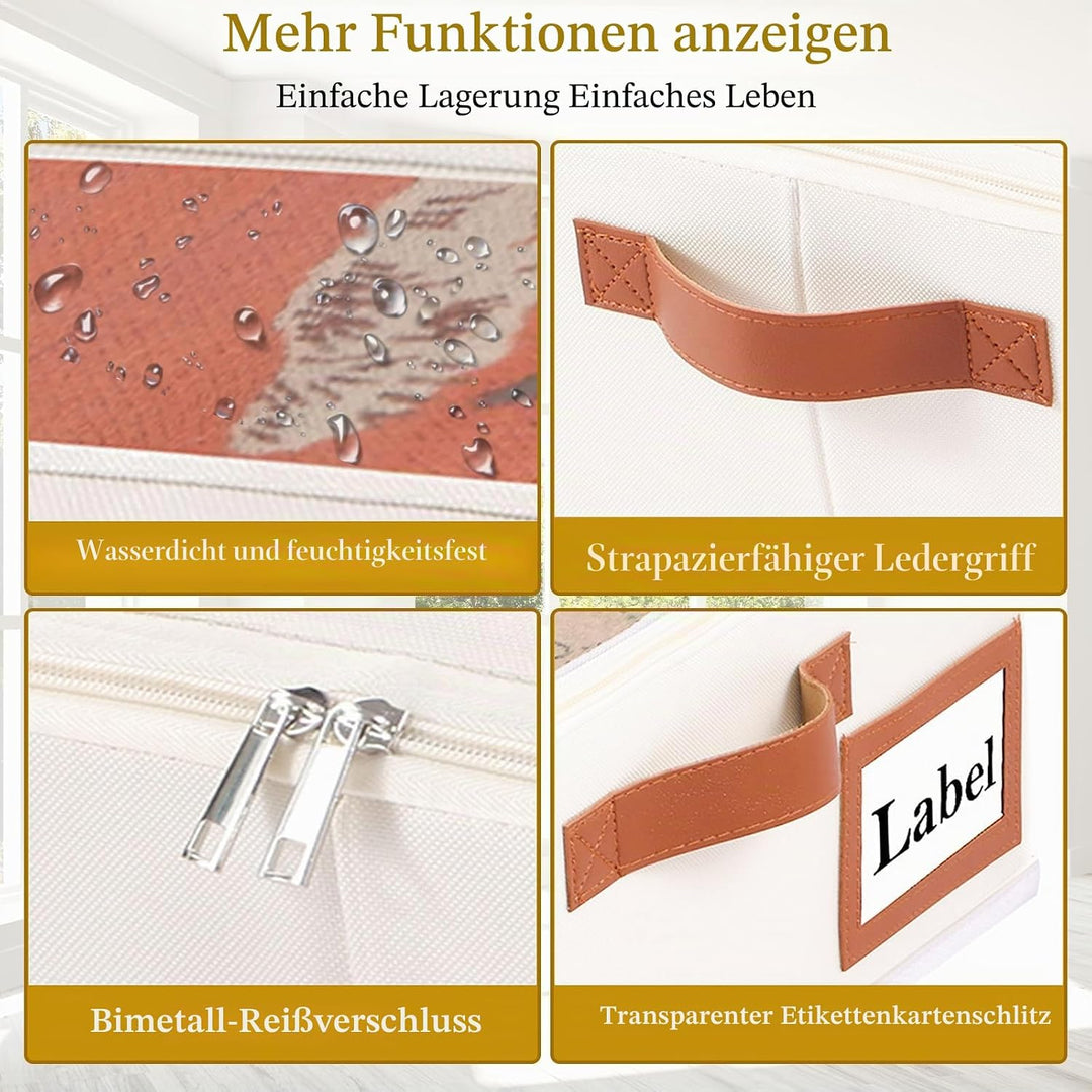 Yawinhe 3 Stück Unterbettkommode, Unterbett Aufbewahrungsbox Vliesstoff, Faltbare Aufbewahrungstasch