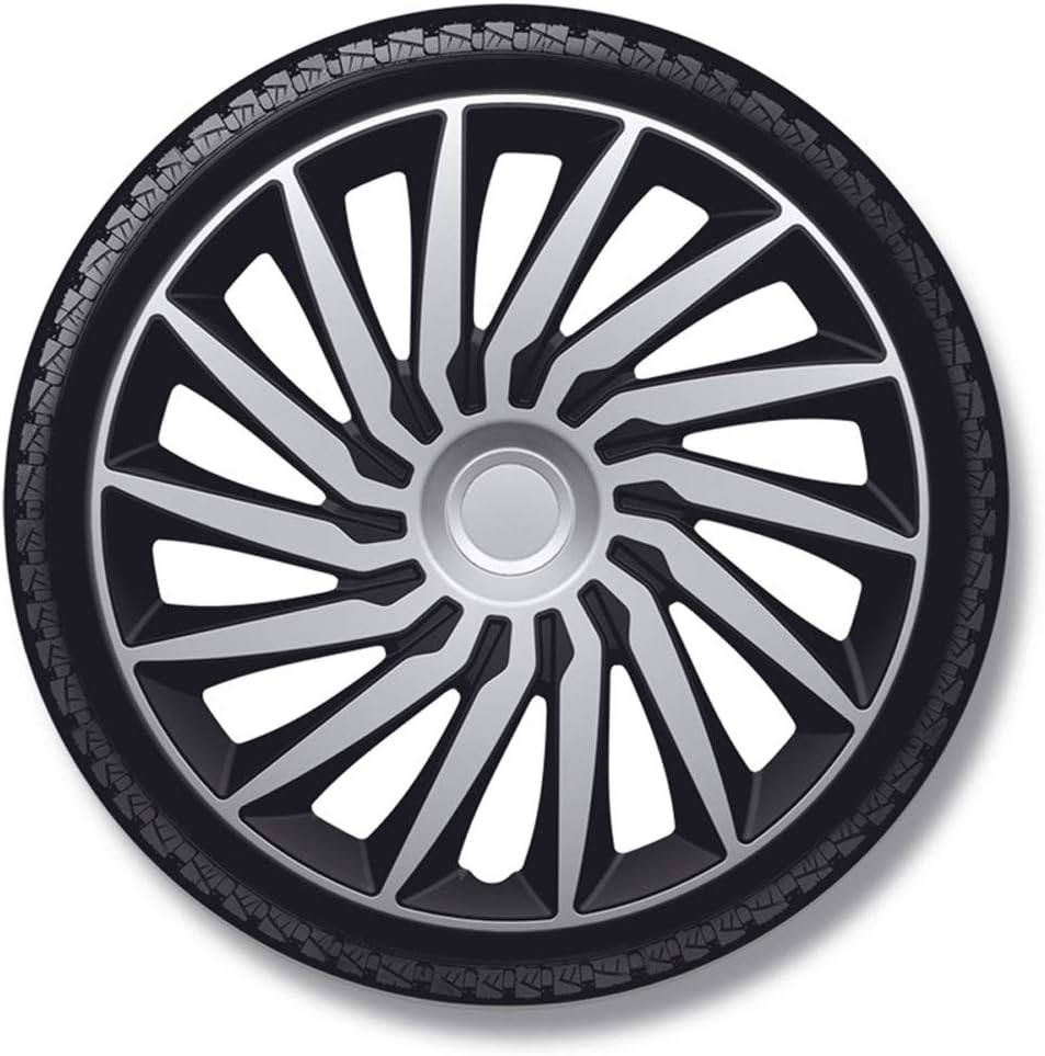 AUTO-STYLE Satz Radzierblenden Kendo 16-Zoll Silber/Schwarz Kendo Silber/Schwarz 16-Zoll, Kendo Silb