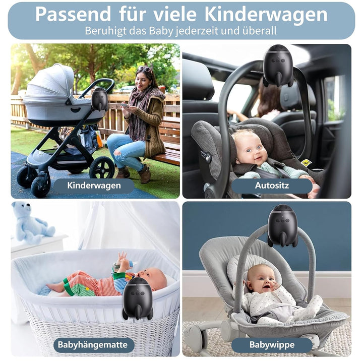 Kinderwagenschaukler Mit Bluetooth, Wiederaufladbar Einstellbare Schaukelintensitäten Kinderwagen Wa