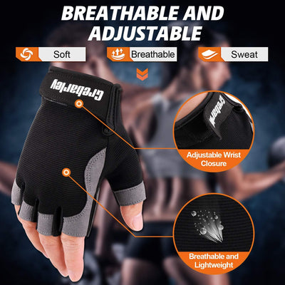 Grebarley Fitness Handschuhe,Trainingshandschuhe für Damen und Herren - Fitness Handschuhe für Kraft