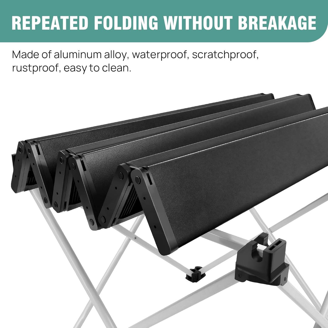 AUTOFU Campingtisch, kleiner Klapptisch, leichte Aluminiumlegierung, aufrollbarer Tisch mit Aluminiu