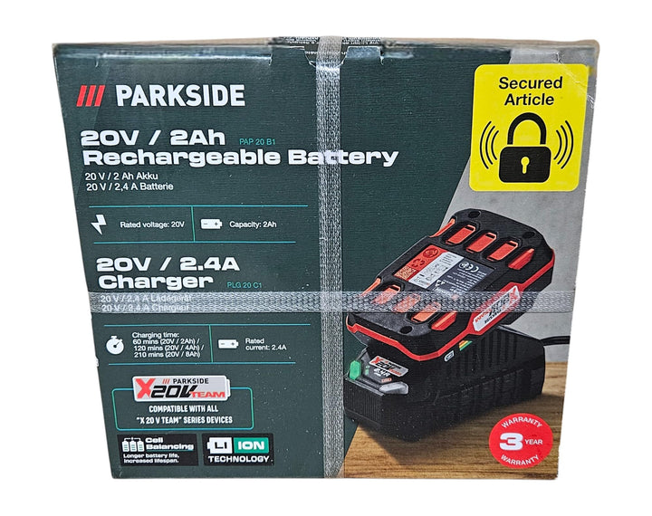 park side Parkside Akku X20V Team 2Ah und Ladegerät mit Active Cell Balancing