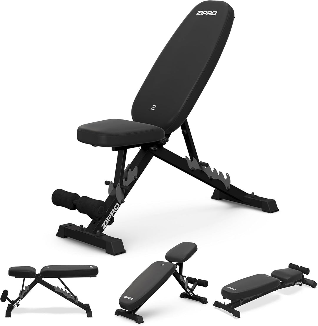 Zipro klappbare Trainingsbank, Bankdrücken, Fitnessbank, Multifunktion Sit up bank, Fitnessgeräte, F